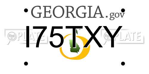 I75TXY Georgia License Plate