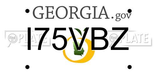 I75VBZ Georgia License Plate