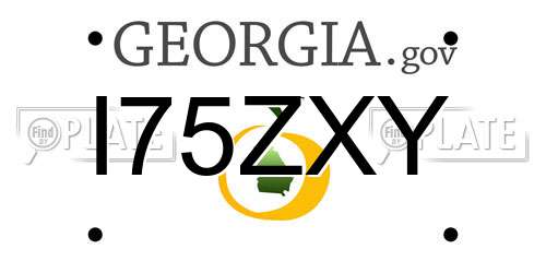 I75ZXY Georgia License Plate