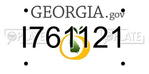 I761121 Georgia License Plate