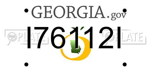 I76112I Georgia License Plate