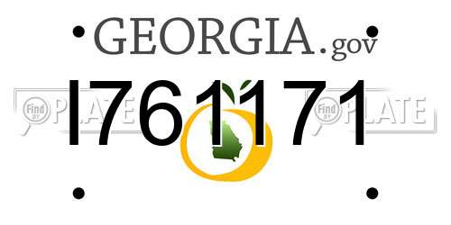 I761171 Georgia License Plate