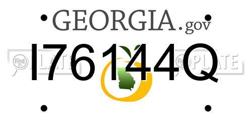 I76144Q Georgia License Plate