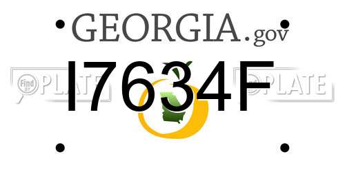 I7634F Georgia License Plate