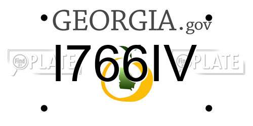 I766IV Georgia License Plate