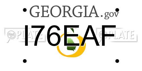 I76EAF Georgia License Plate