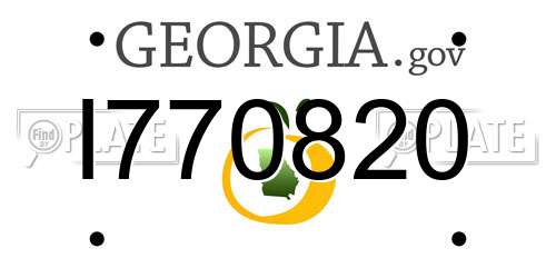 I770820 Georgia License Plate