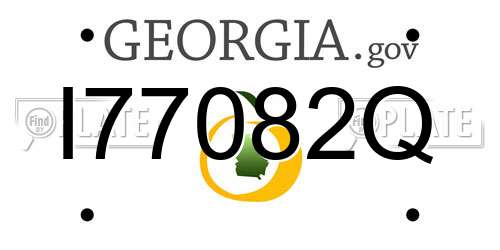 I77082Q Georgia License Plate