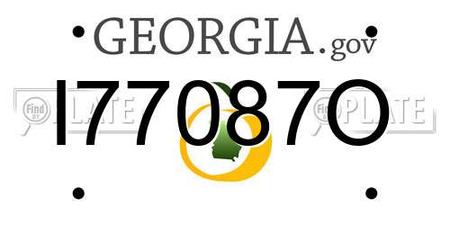 I77087O Georgia License Plate