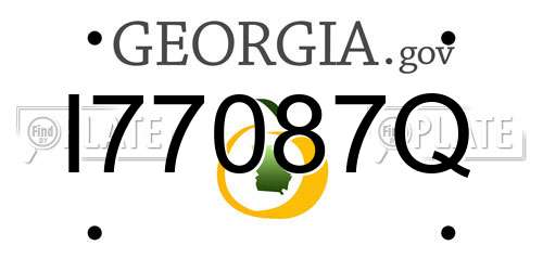 I77087Q Georgia License Plate