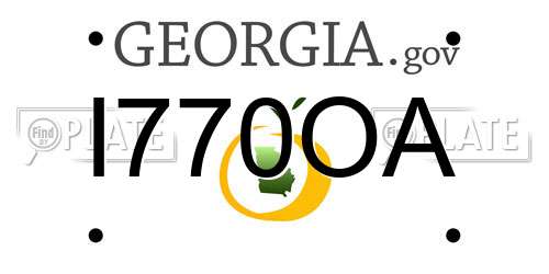 I770OA Georgia License Plate