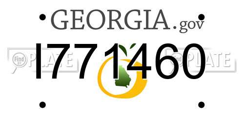 I771460 Georgia License Plate
