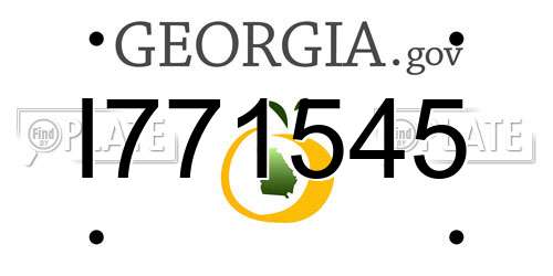 I771545 Georgia License Plate
