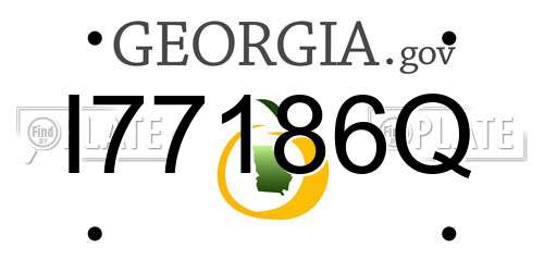 I77186Q Georgia License Plate