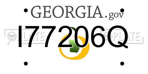 I77206Q Georgia License Plate