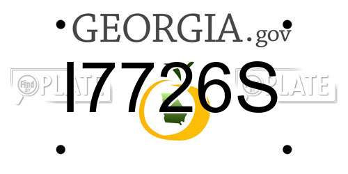 I7726S Georgia License Plate