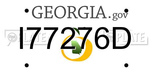 I77276D Georgia License Plate