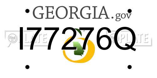 I77276Q Georgia License Plate