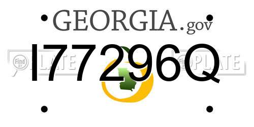 I77296Q Georgia License Plate