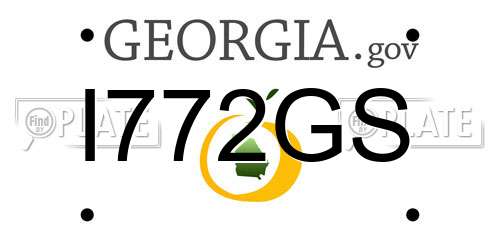 I772GS Georgia License Plate