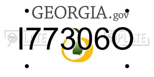 I77306O Georgia License Plate