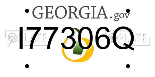 I77306Q Georgia License Plate