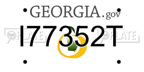 I77352T Georgia License Plate