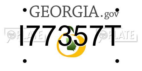 I77357T Georgia License Plate