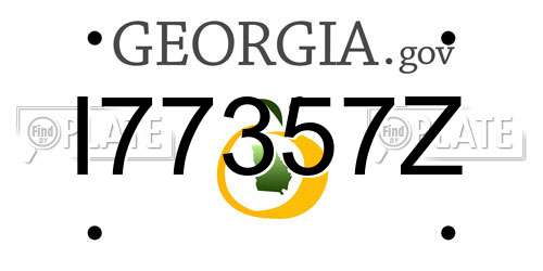 I77357Z Georgia License Plate