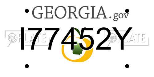 I77452Y Georgia License Plate