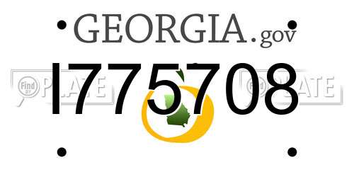 I775708 Georgia License Plate