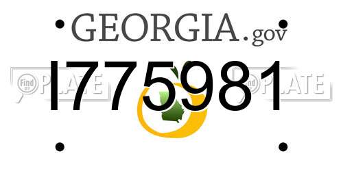 I775981 Georgia License Plate