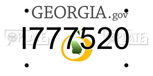 I777520 Georgia License Plate