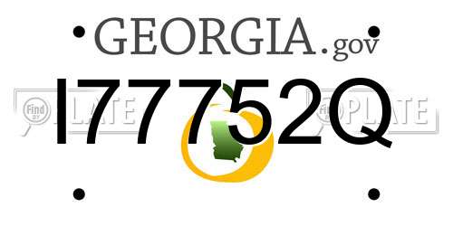 I77752Q Georgia License Plate