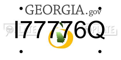 I77776Q Georgia License Plate