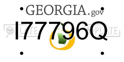 I77796Q Georgia License Plate