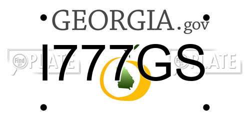 I777GS Georgia License Plate