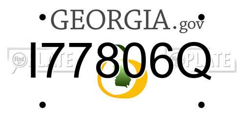 I77806Q Georgia License Plate