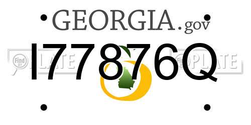I77876Q Georgia License Plate