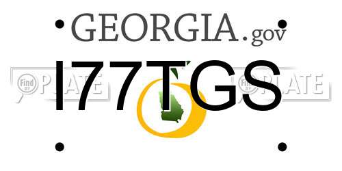 I77TGS Georgia License Plate