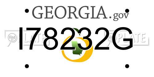 I78232G Georgia License Plate