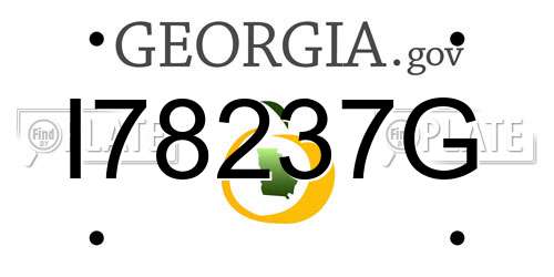 I78237G Georgia License Plate