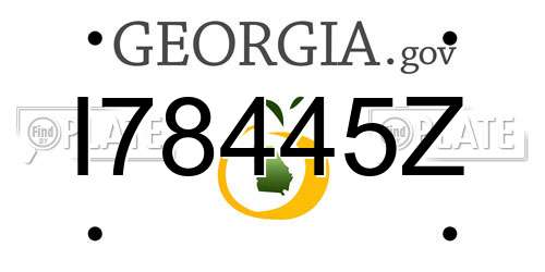 I78445Z Georgia License Plate