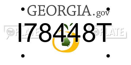 I78448T Georgia License Plate