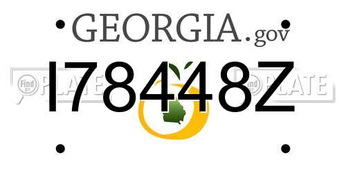 I78448Z Georgia License Plate