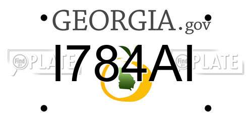 I784AI Georgia License Plate