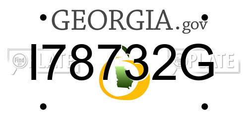 I78732G Georgia License Plate