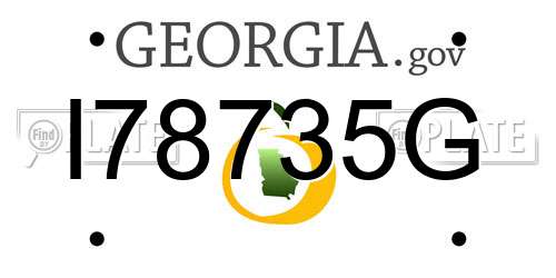 I78735G Georgia License Plate