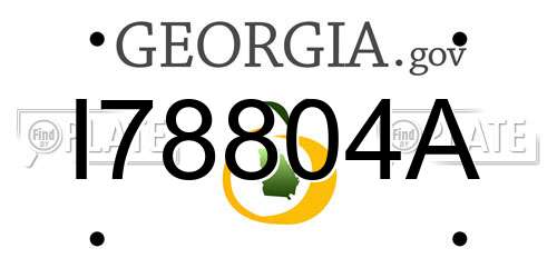 I78804A Georgia License Plate