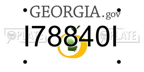 I78840I Georgia License Plate